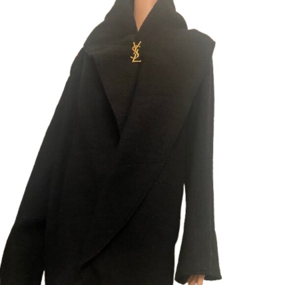 Norma Kamali Shawl Collar Vintage Coat Timeless & RARE! 80% Wool *Szd.(L)*FitOS - Picture 1 of 12